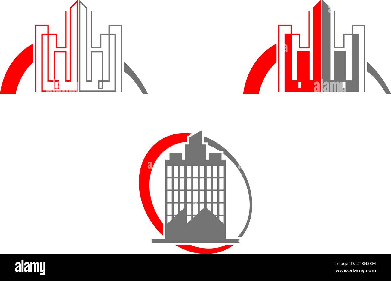 Set of Real Estate Apartment Skyscraper Logo Vector Icon Stock Vector ...