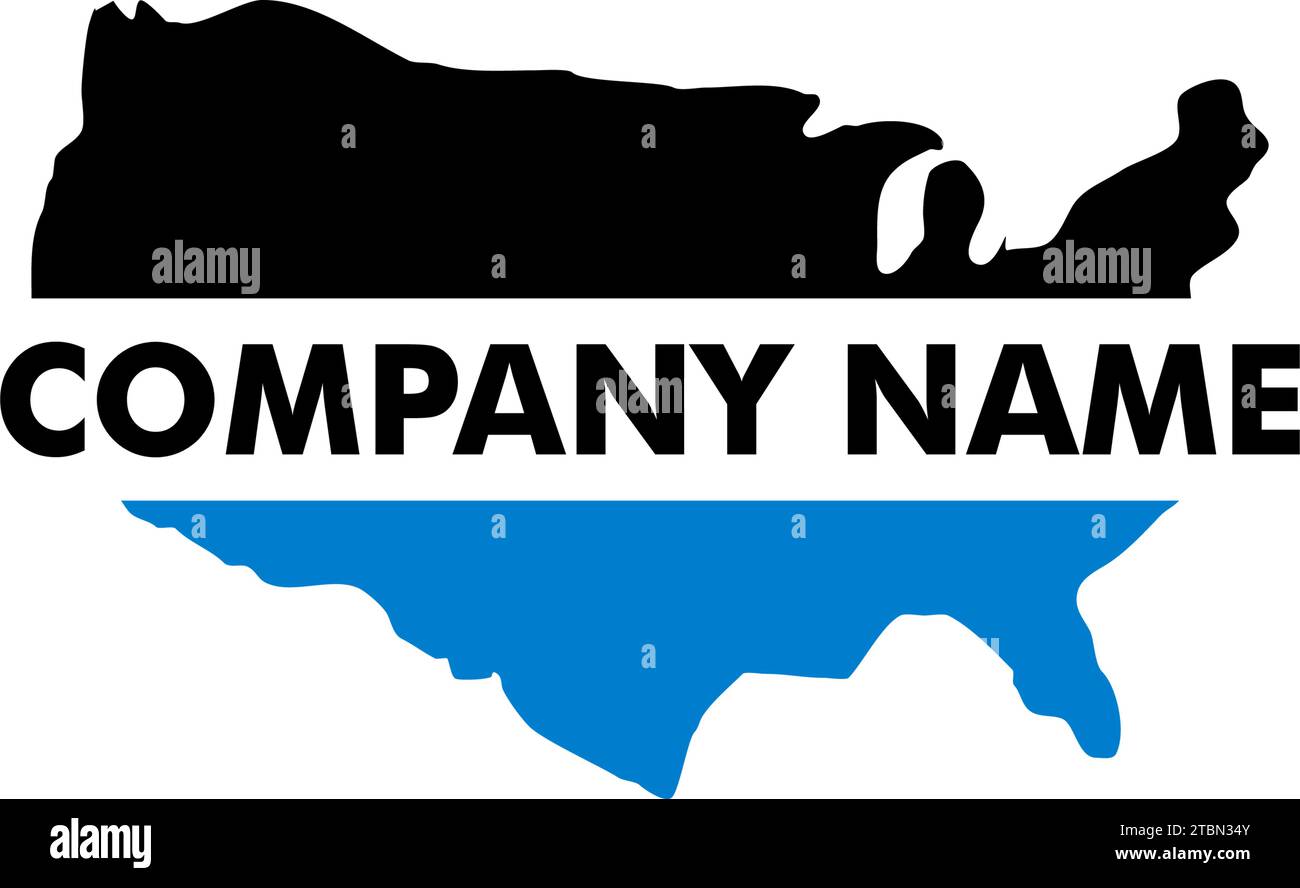 American Map Vector Logo Template - American Map Vector Logo Template Design 2TBN34Y