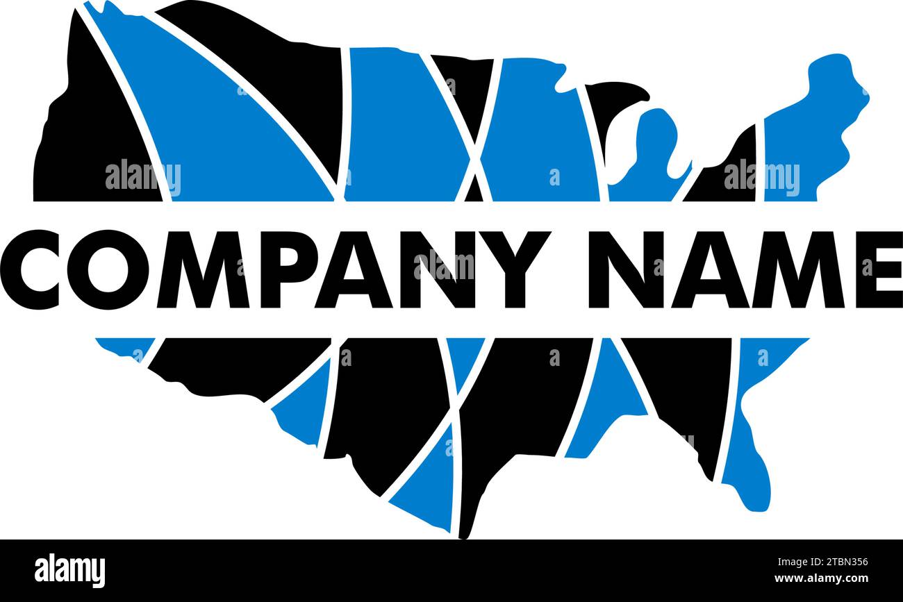 American Map Vector Logo Template - American Map Vector Logo Template Design 2TBN356