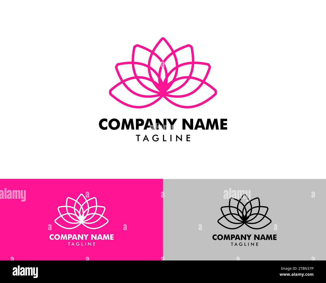 Beauty Vector Lotus Flowers Design Logo Template Icon Stock Vector ...