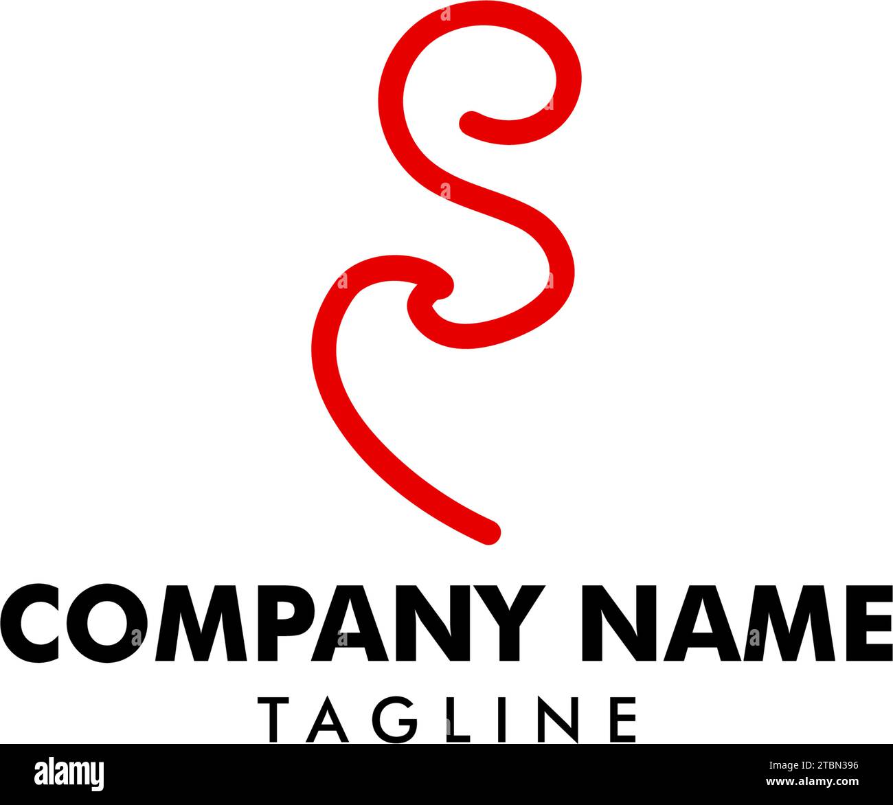 Initial letter SP Logo Template Stock Vector