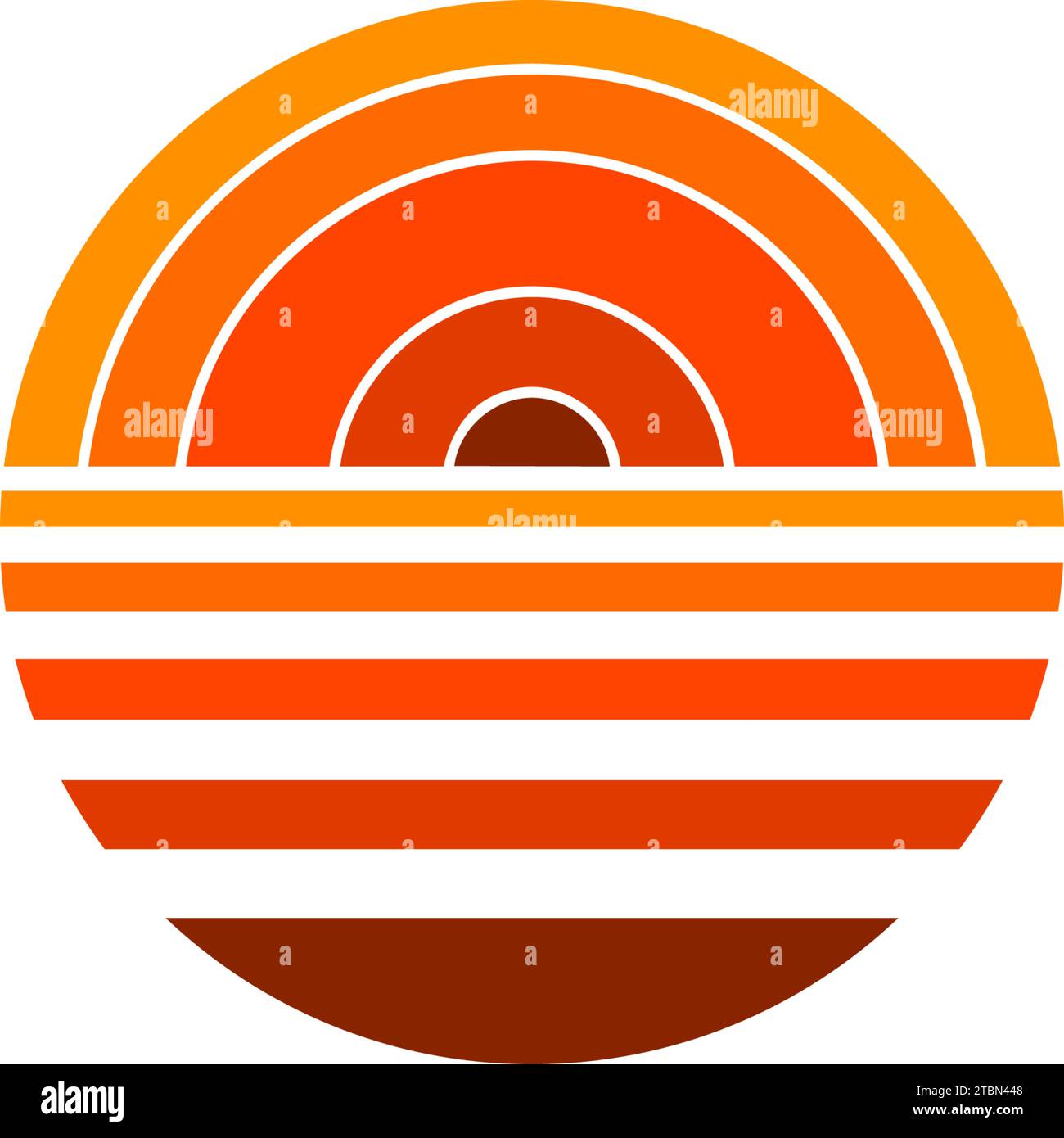 Sunset vector logo icon design template element Stock Vector Image ...