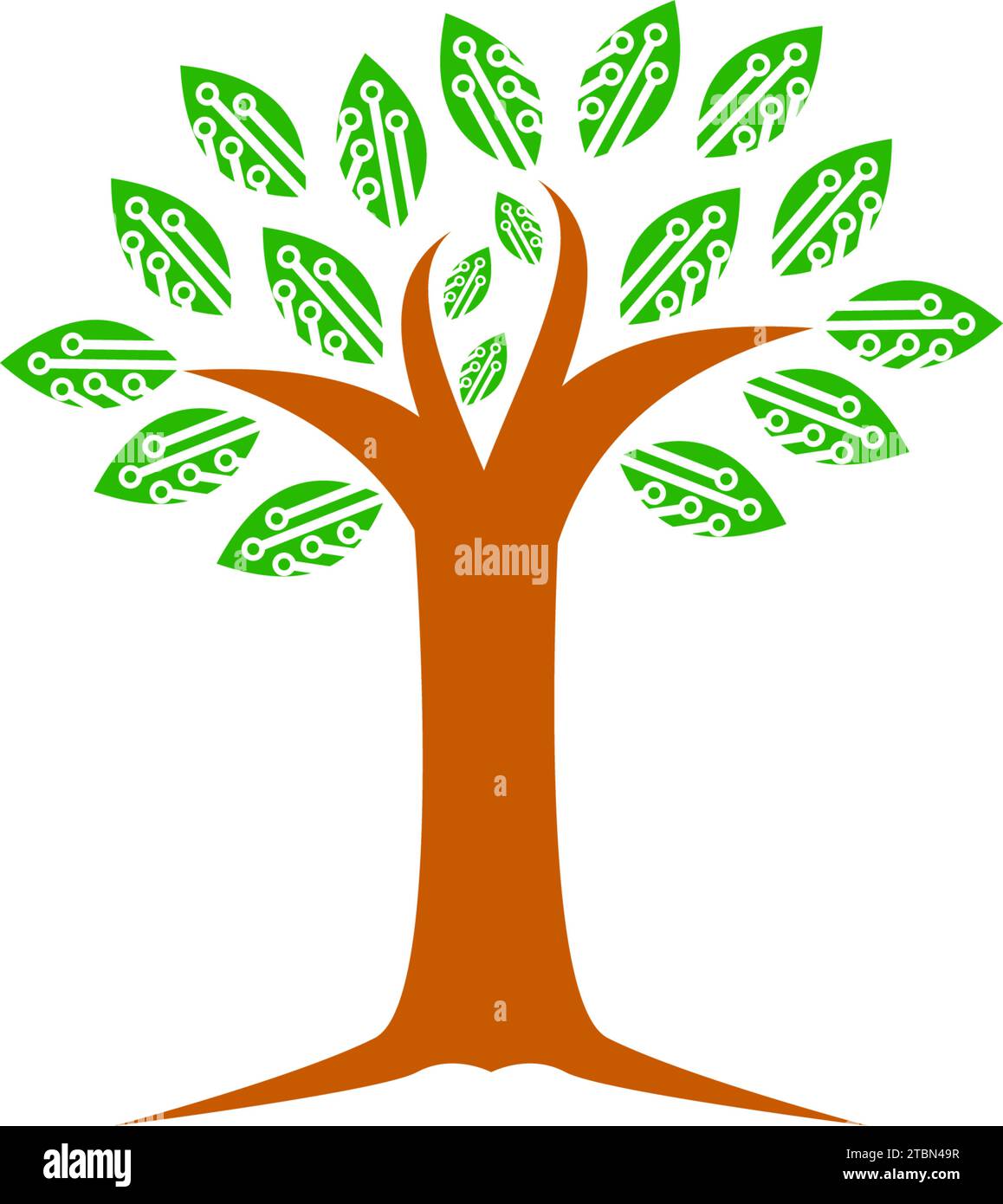 Tree Tech Icon Logo Design Element Stock Vector Image & Art - Alamy
