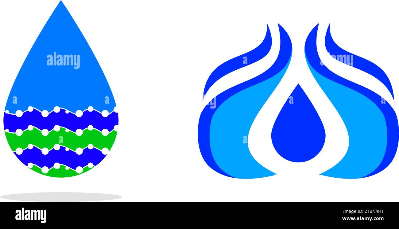Set of Water drop Logo design vector template Stock Vector Image & Art ...