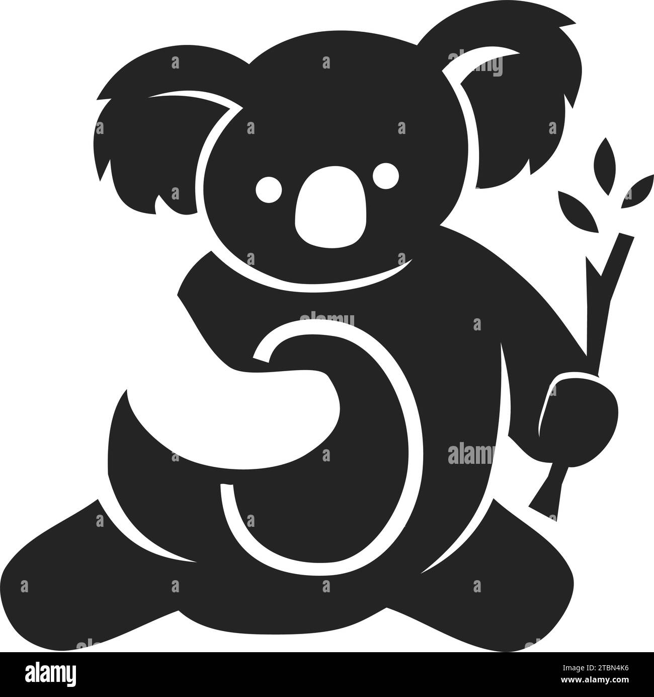 Koala Logo template Isolated. Brand Identity. Icon Abstract Vector