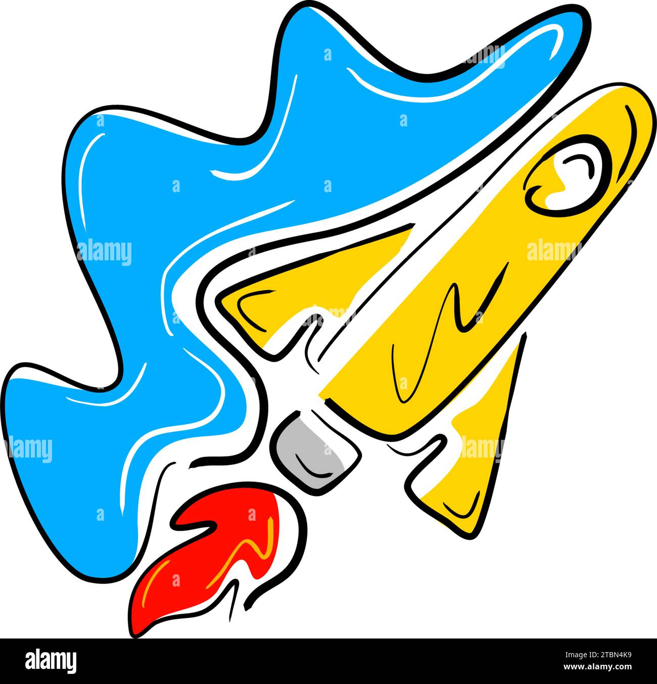 Rocket Cloud Logo Design Template Stock Vector
