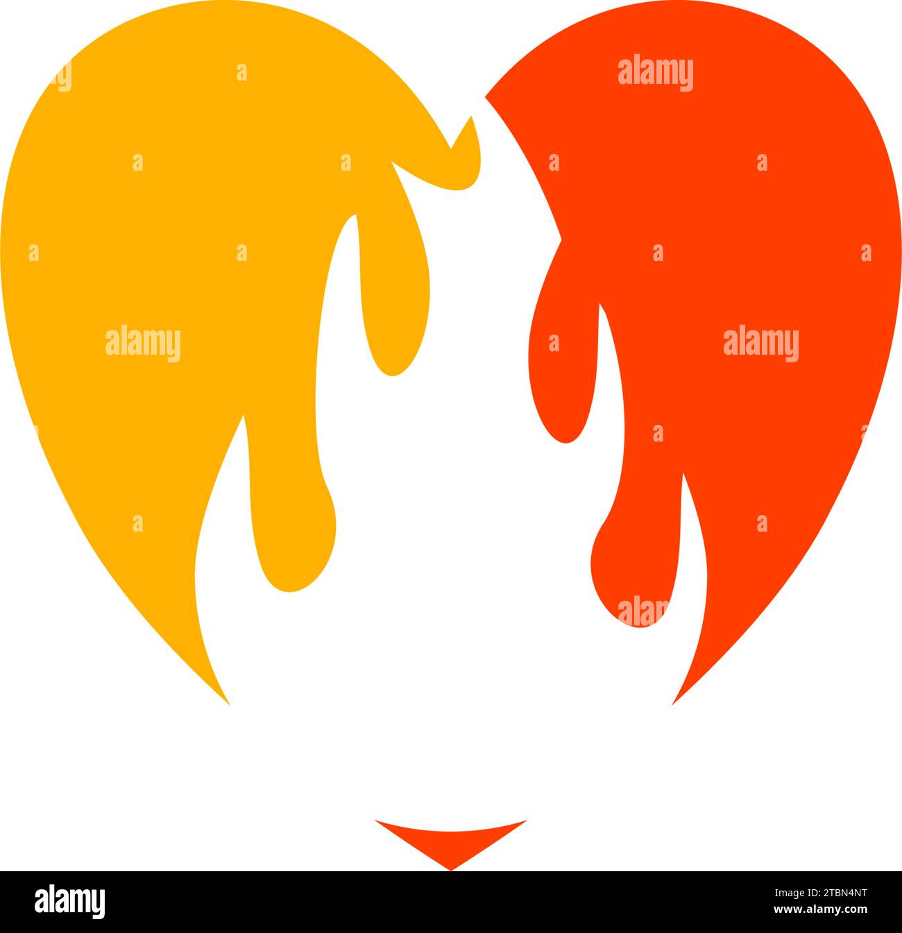 Love Fire Logo Design Element Stock Vector