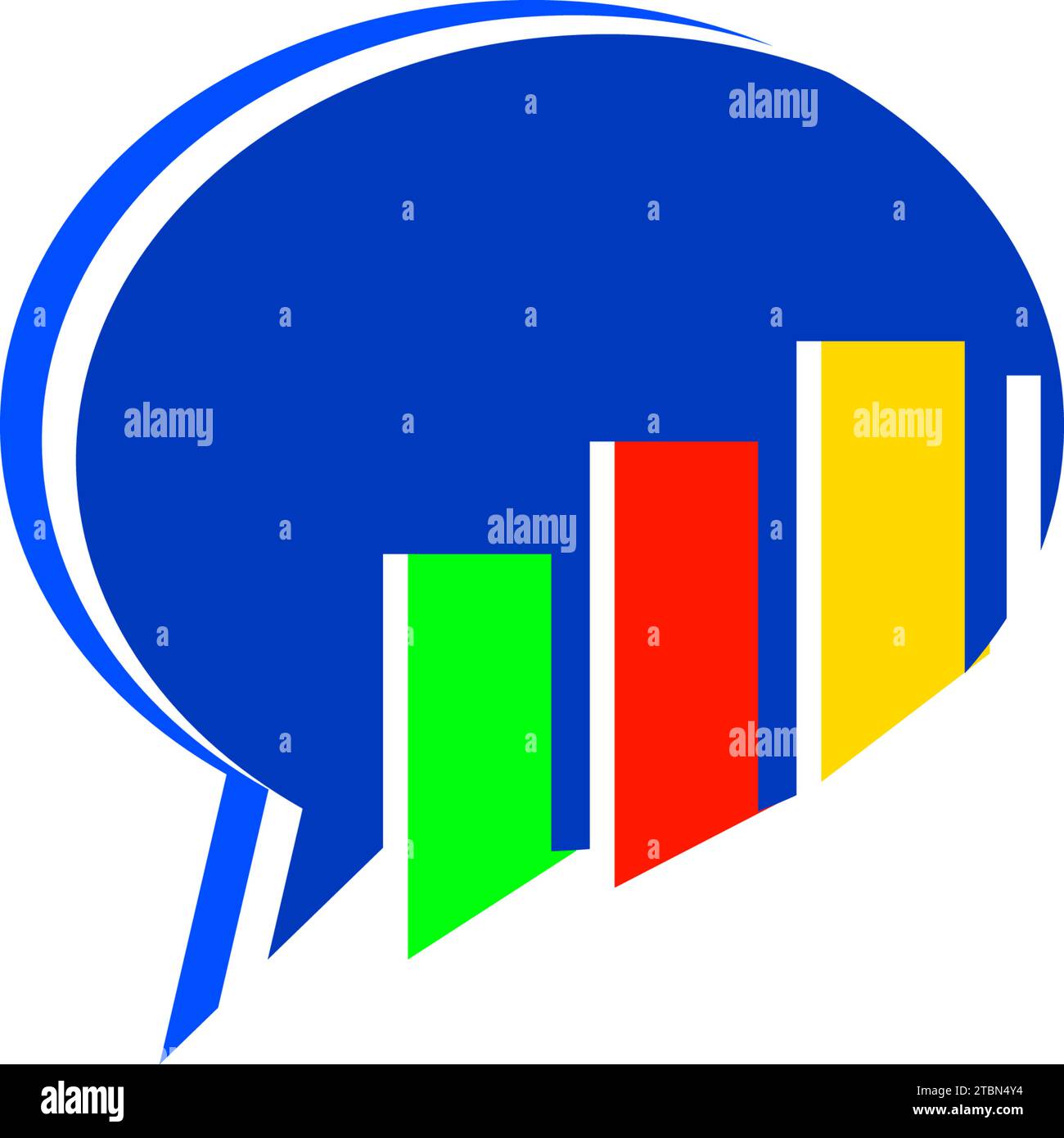 Business Chat Stats Logo Design Template Stock Vector