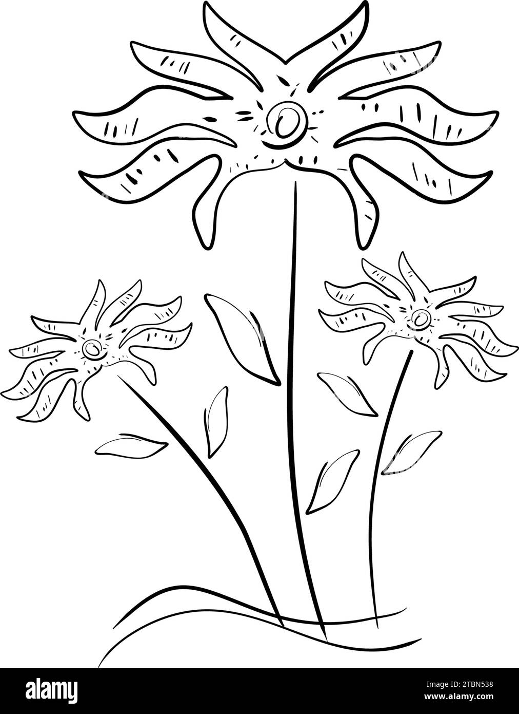 Vector of Hand Drawn Flower Doodles Ornamental Stock Vector Image & Art ...