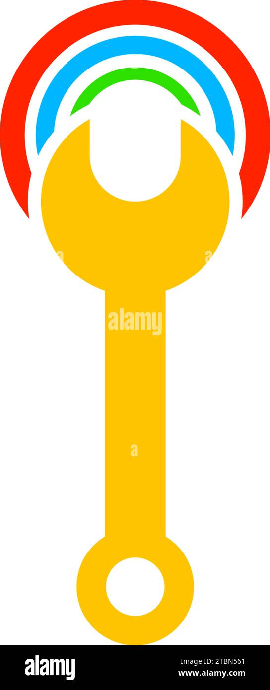 Wifi Repair Logo Design Element Stock Vector
