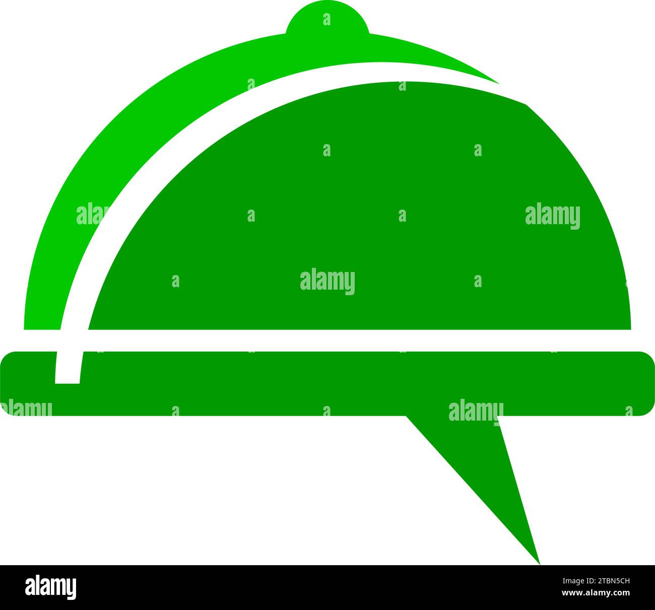 Food Chat Logo Design Template Stock Vector
