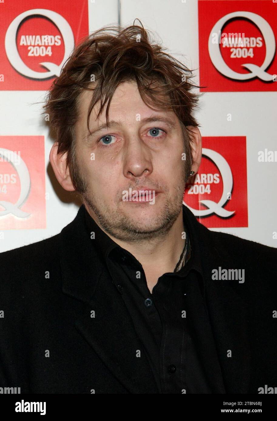 File photo dated 4/10/2004 of Shane McGowan. Crowds of people are expected to gather in Dublin and Tipperary for the funeral procession of MacGowan in Ireland. The songwriter, who found fame as the lead singer of London-Irish punk/folk band The Pogues, died at the age of 65 last week. Issue date: Friday December 8, 2023. Stock Photo