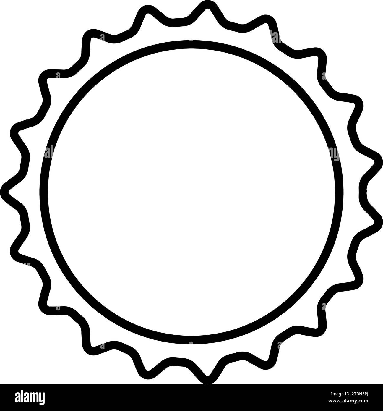 Beer bottle cap icon. Blank label in the shape of aluminum bottle cap