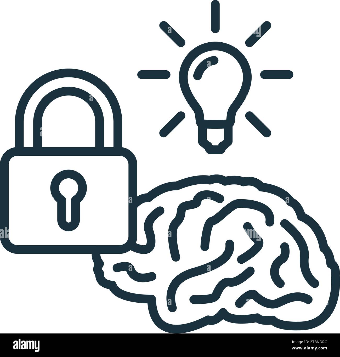 Intellectual property icon. Monochrome simple sign from business ...