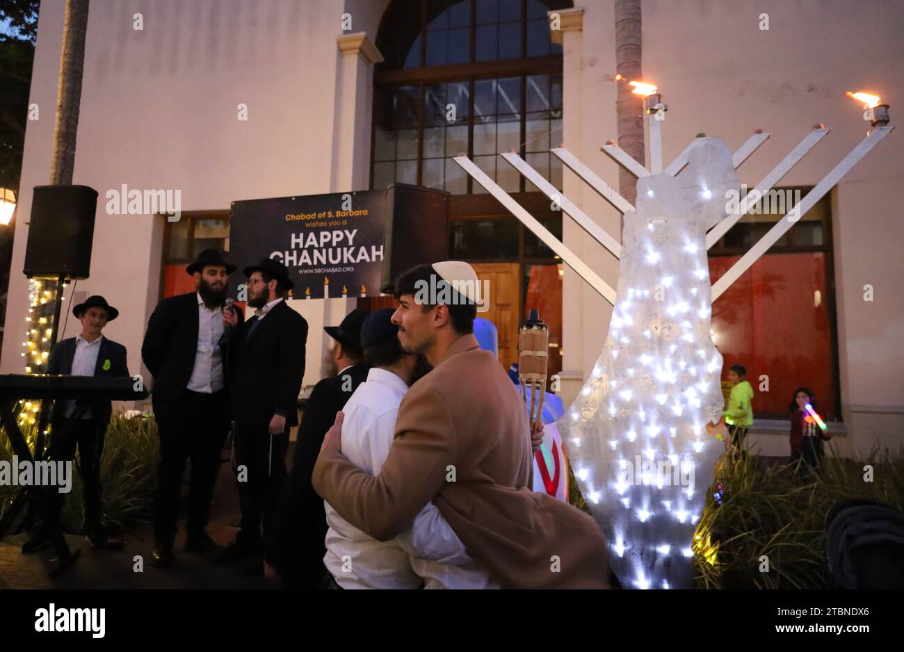 Santa Barbara, California, U.S.A. 7th Dec, 2023. Chabad of Santa Barbara sponsored a firstnight