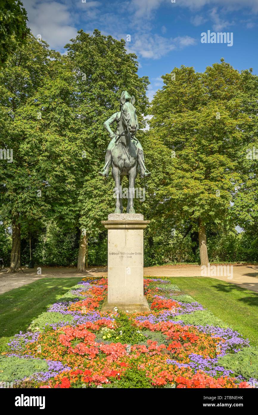 Reiterstandbild Friedrich Wilhelm der Dritte, Schloßgarten, Merseburg, Sachsen-Anhalt, Deutschland Stock Photo