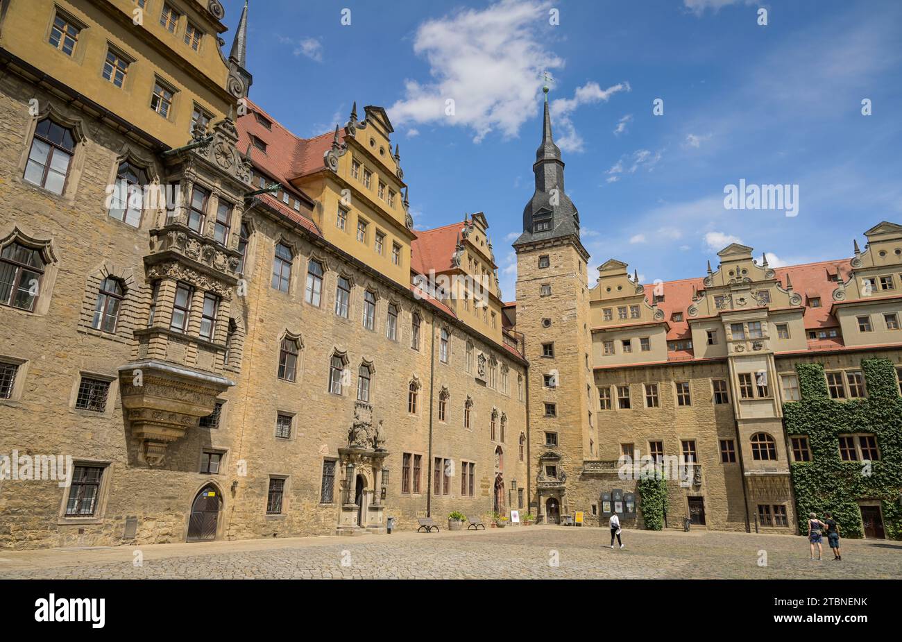 Schloßhof, Schloß Merseburg, Sachsen-Anhalt, Deutschland Stock Photo