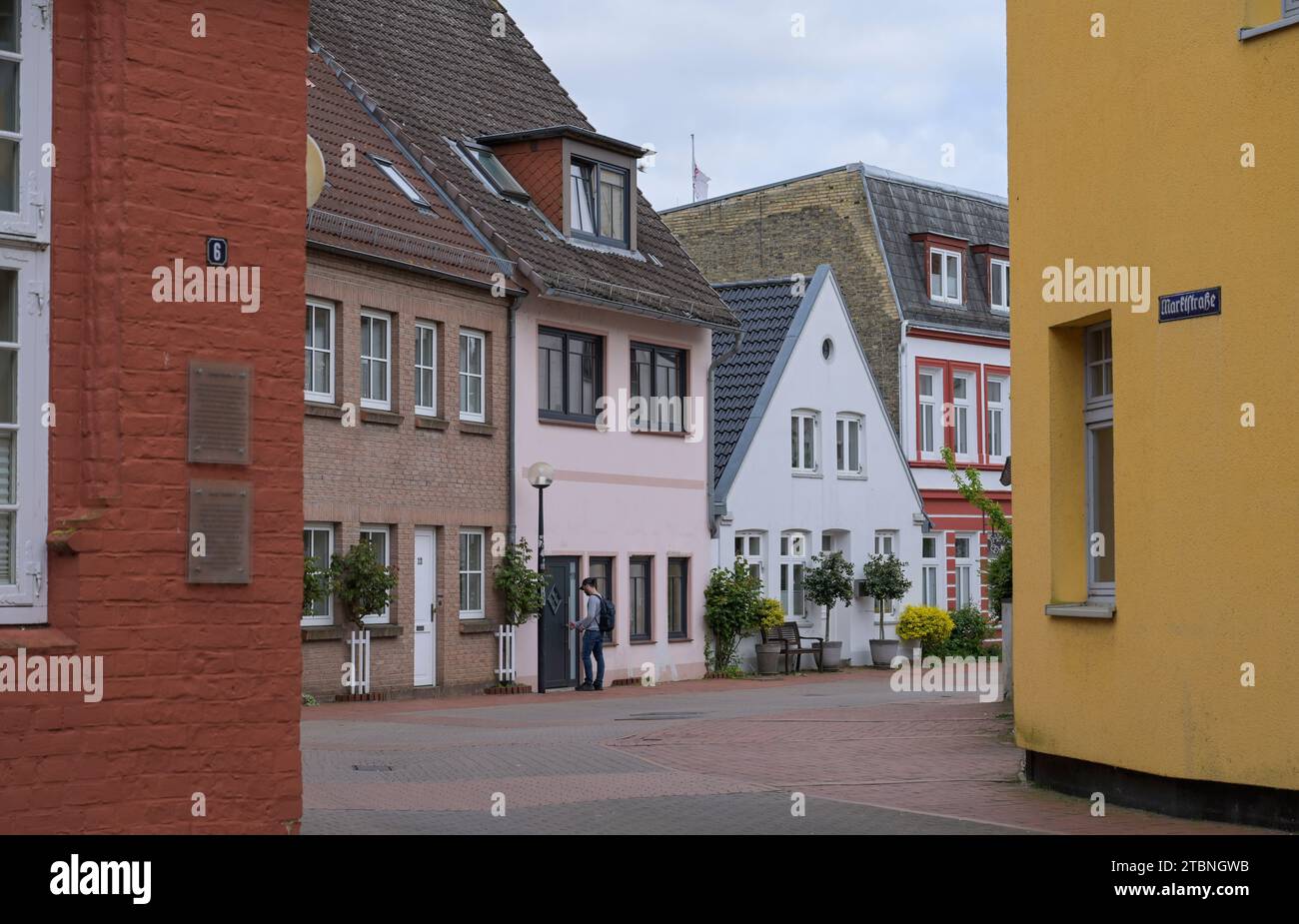 Altbauten, Marktstraße, Altstadt, Schleswig, Schleswig-Holstein, Deutschland Stock Photo
