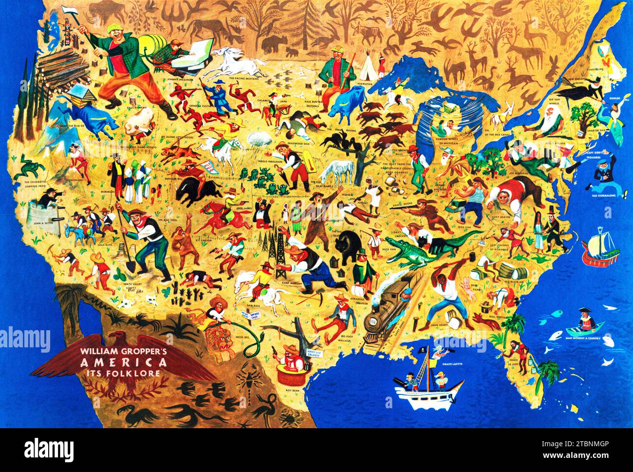 Atlas Covers Hi Res Stock Photography And Images Alamy William Groppers America Its Folklore 2TBNMGP 