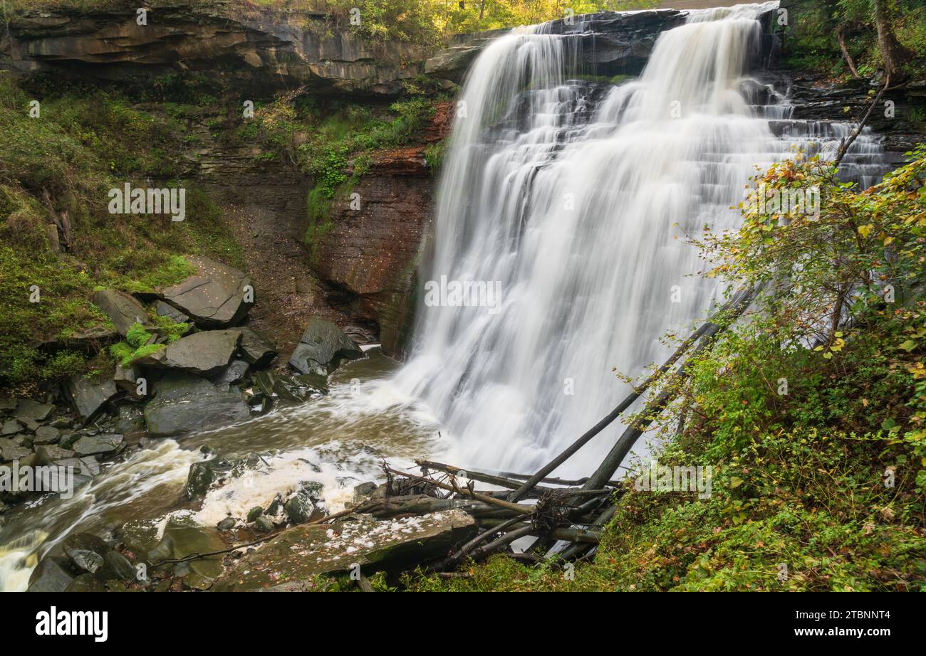 The Buttermilk Falls at Cuyahoga Valley National Park in Ohio Stock ...