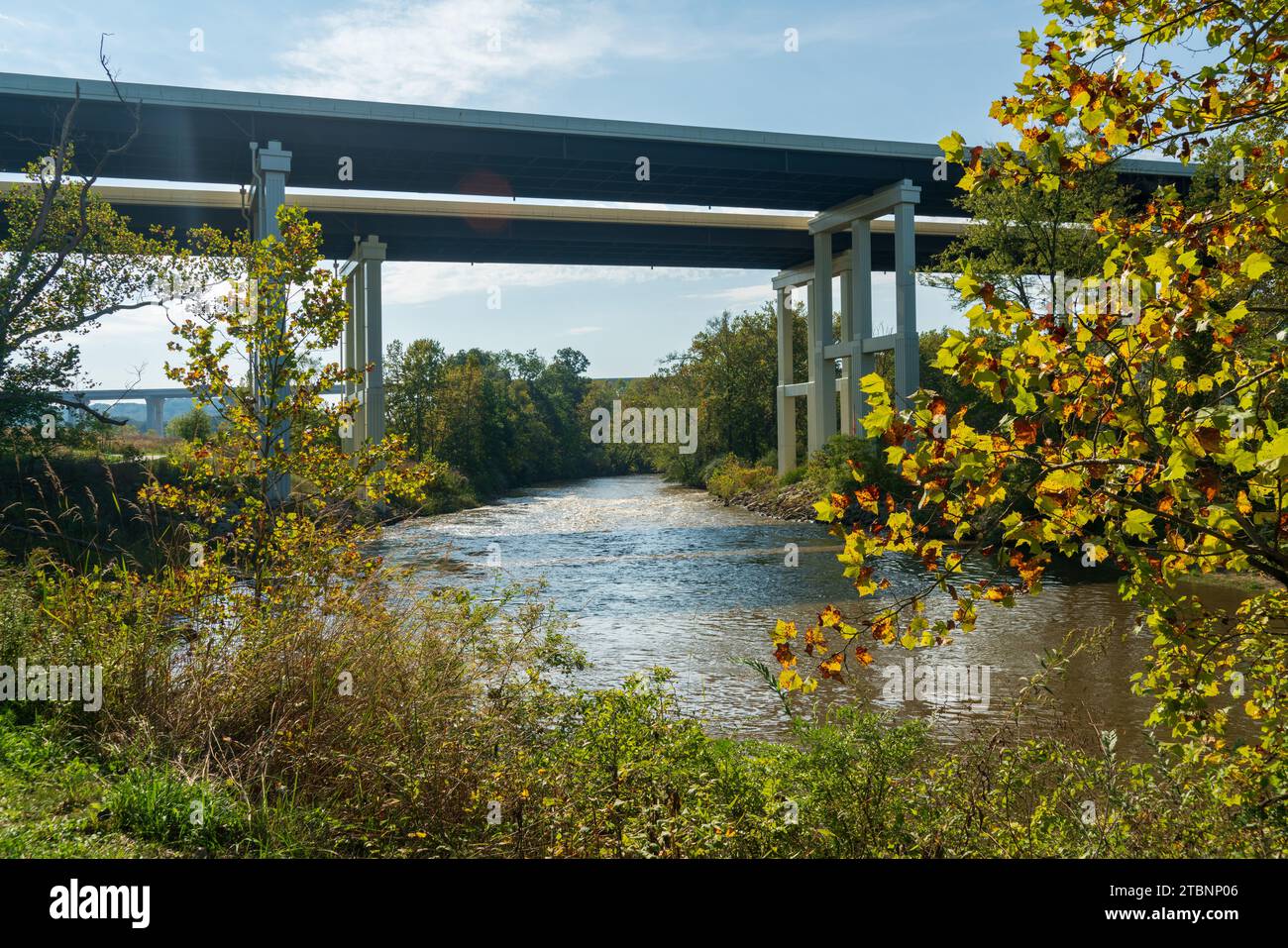 The I-80 Bridge at Cuyahoga Valley National Park in Ohio, USA Stock Photo
