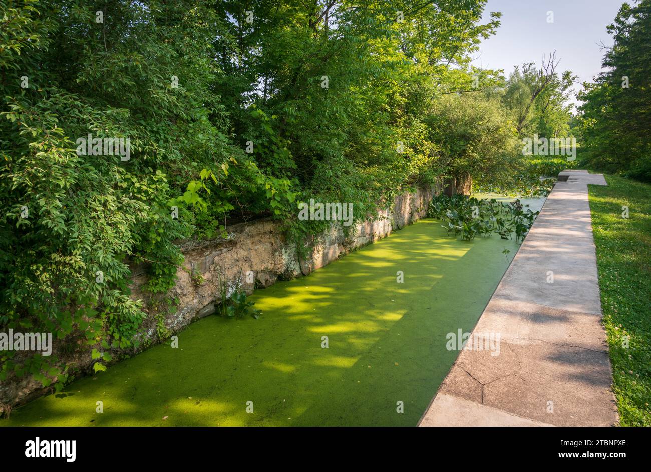 Viaduct and Lock at Cuyahoga Valley National Park, Ohio Stock Photo