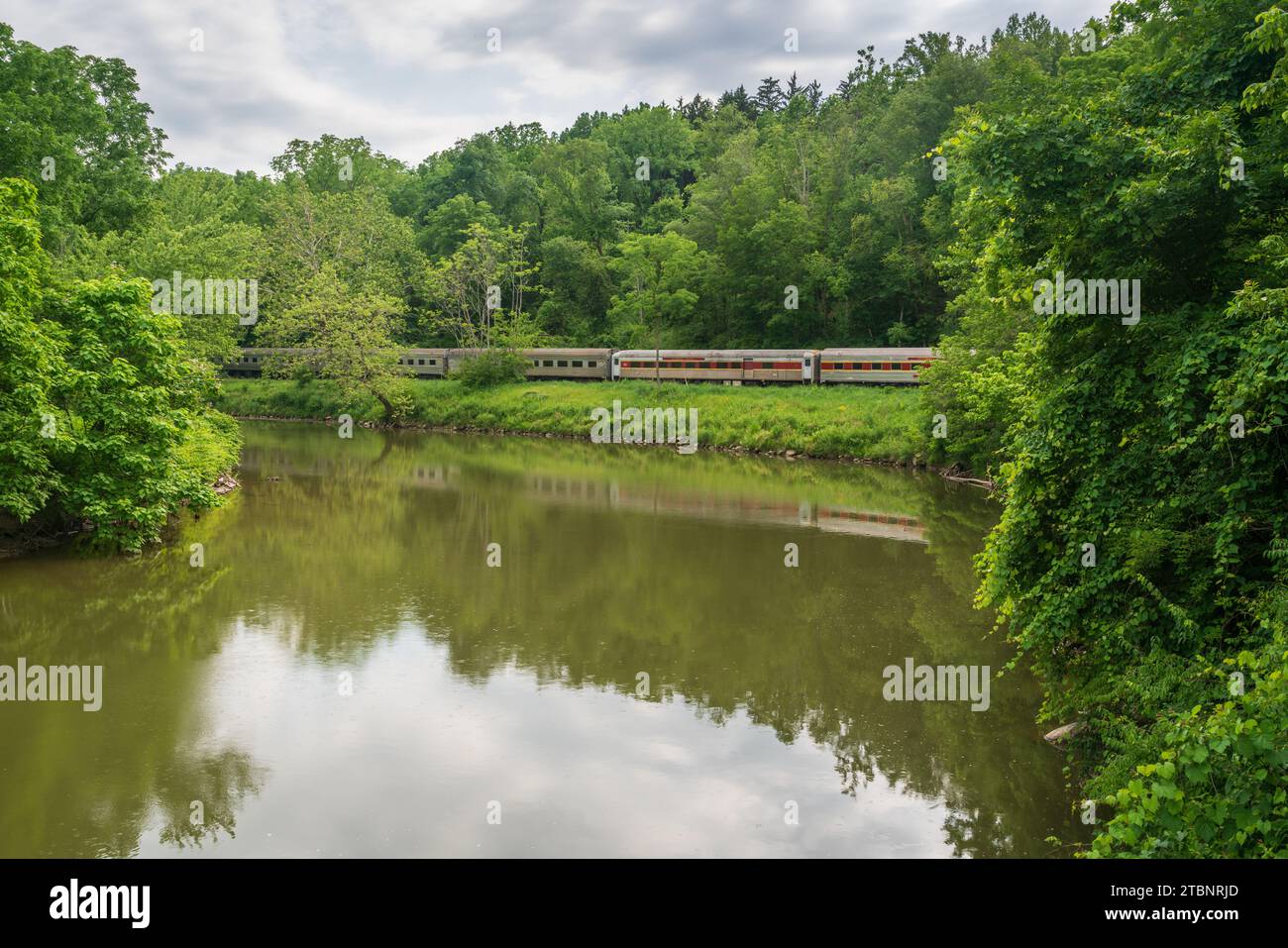 The Cuyahoga Valley Scenic Railroad - The Cuyahoga Valley Scenic Railroad Passenger Tourist Railway At Cuyahoga Valley National Park In Ohio 2TBNRJD 