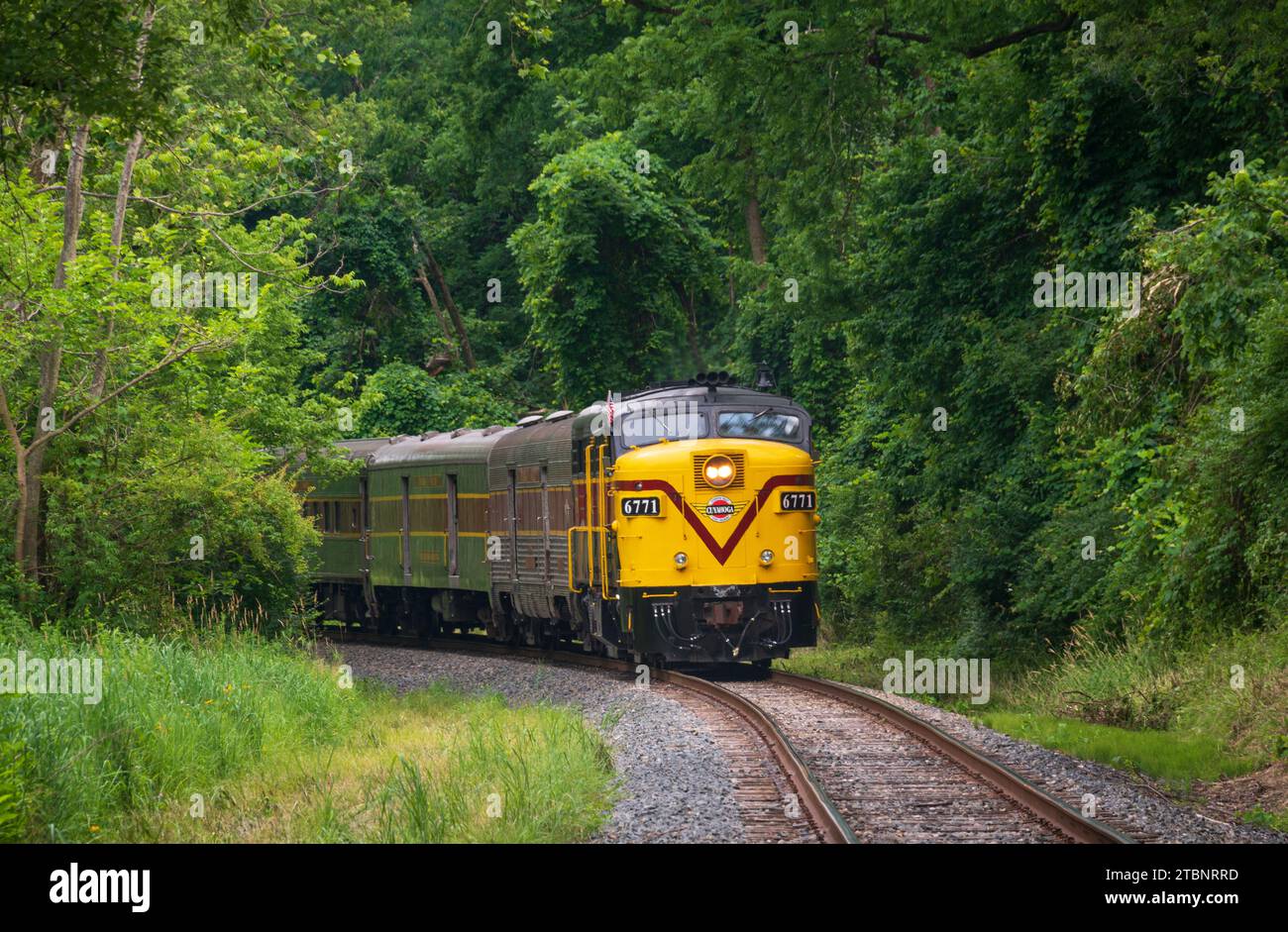 The Cuyahoga Valley Scenic Railroad - The Cuyahoga Valley Scenic Railroad Passenger Tourist Railway At Cuyahoga Valley National Park In Ohio 2TBNRRD 