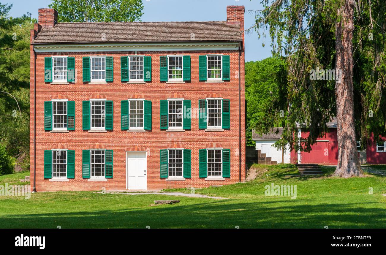 The Hale Farm Village at Cuyahoga Valley National Park in Ohio Stock
