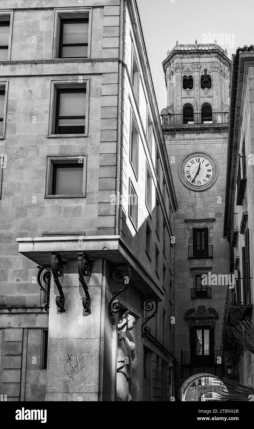 Archway of clock tower Black and White Stock Photos & Images - Alamy