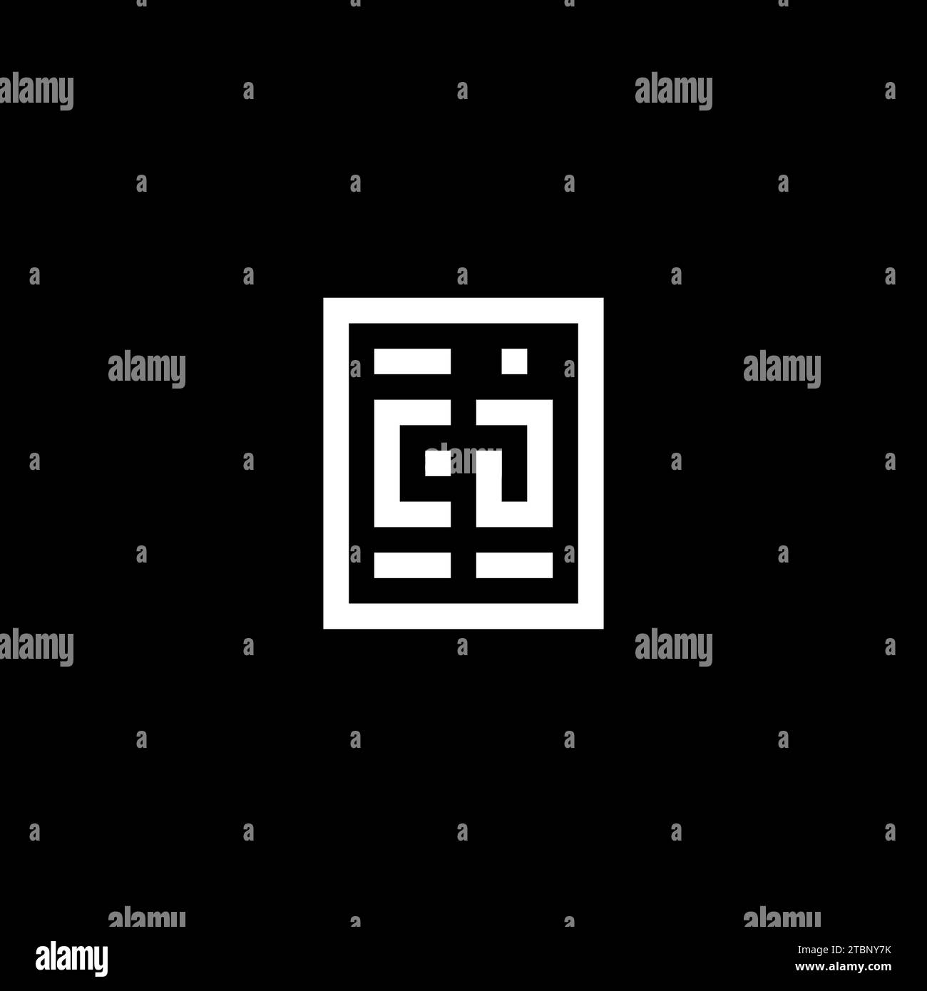 CJ initial logo with square rectangular shape style design ideas Stock Vector