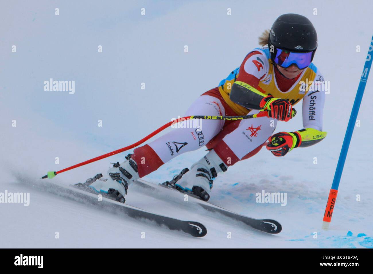 Austria's Ariane Raedler speeds down the course during an alpine ski ...