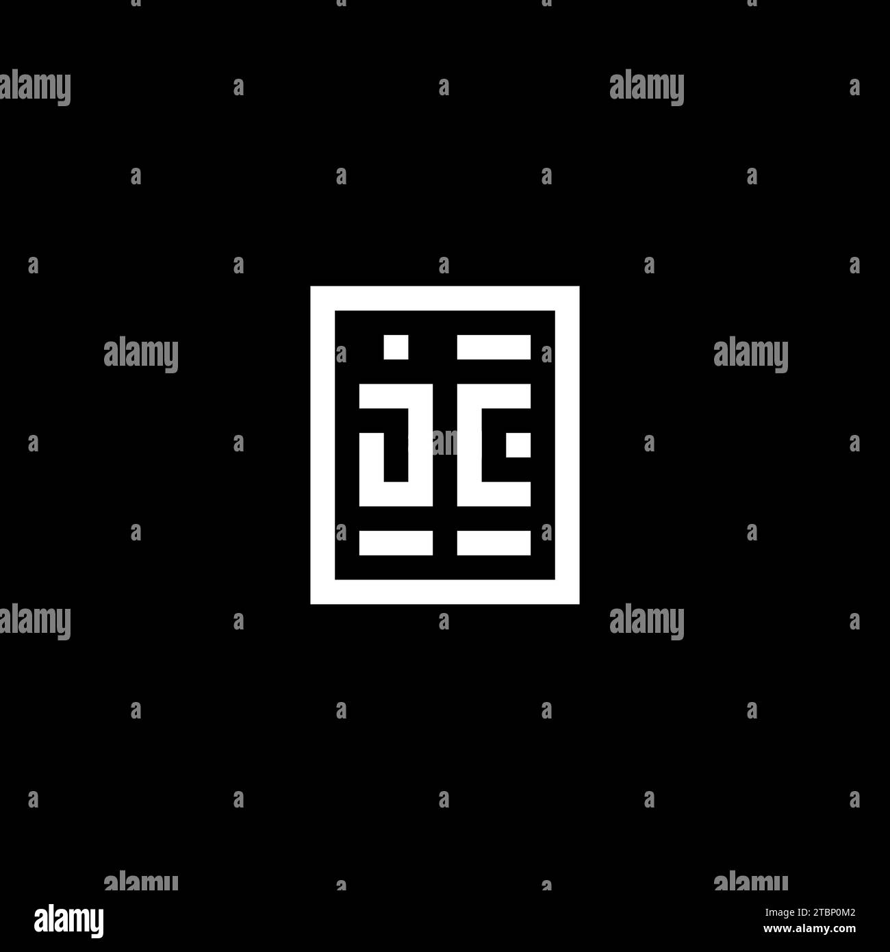 JC initial logo with square rectangular shape style design ideas Stock ...
