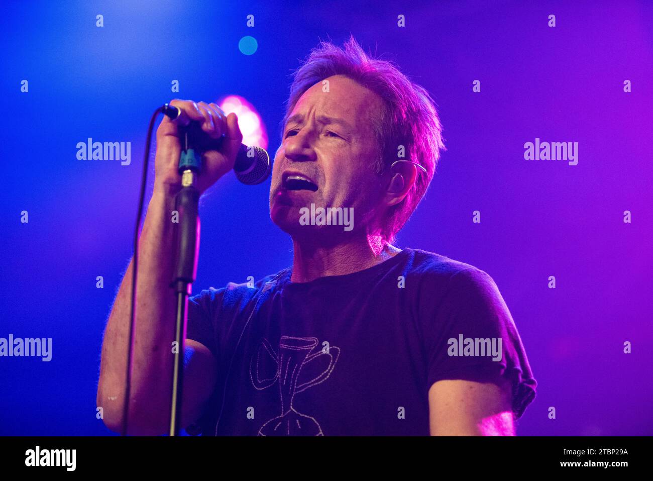 November 18, 2023: Actor David Duchovny performs with his band in Milan, Italy Stock Photo