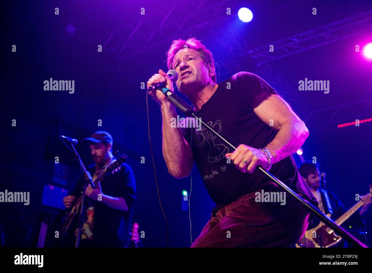 November 18, 2023: Actor David Duchovny performs with his band in Milan, Italy Stock Photo