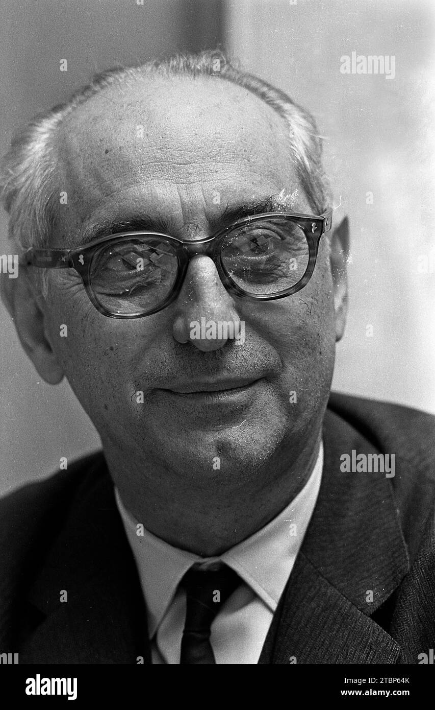 Argentine former president Arturo Frondizi (1958-1962) at his home in Buenos Aires, April 1st, 1969. Stock Photo