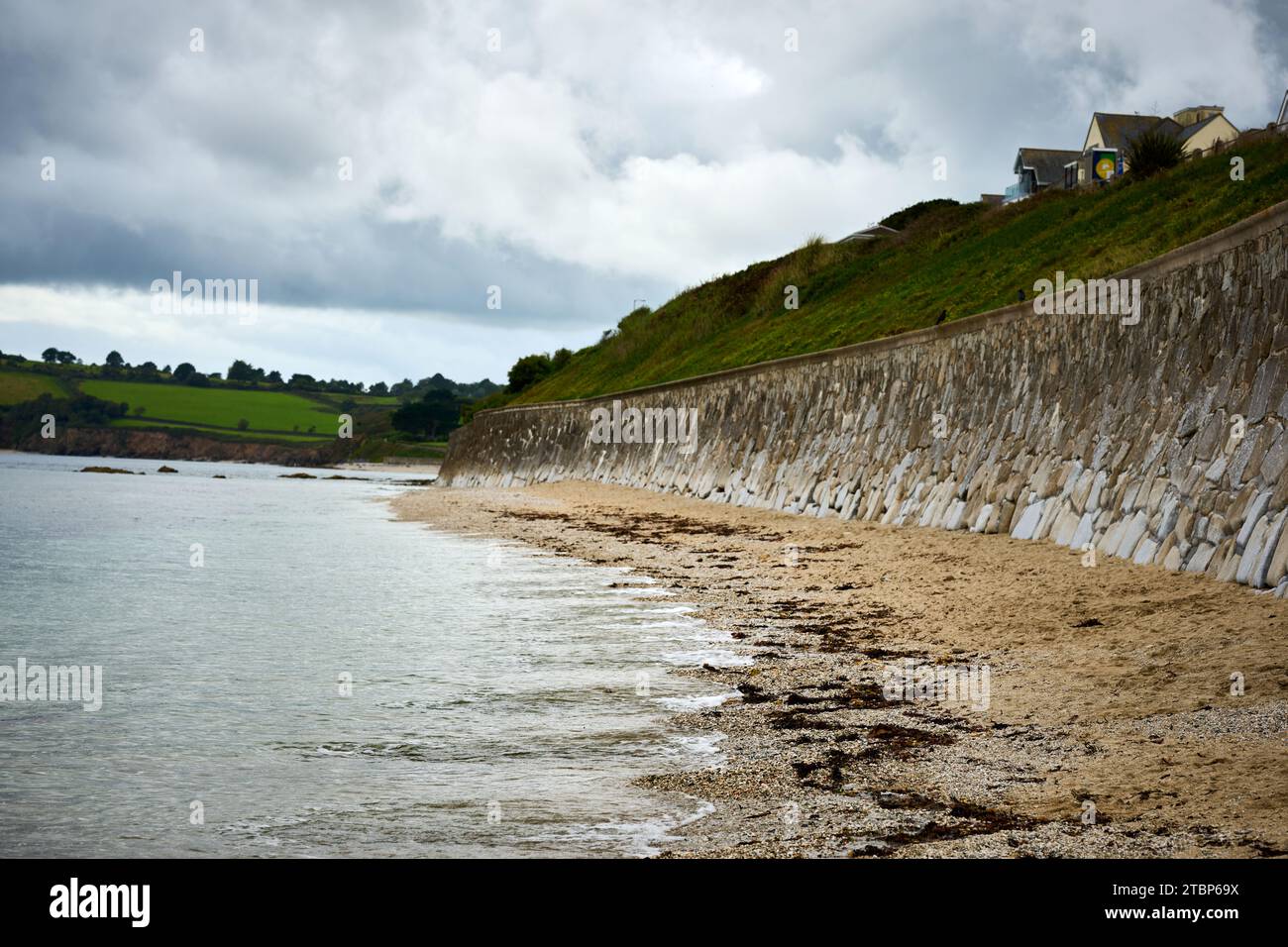 A view down Tunnel Beach in Falmouth Stock Photo Alamy