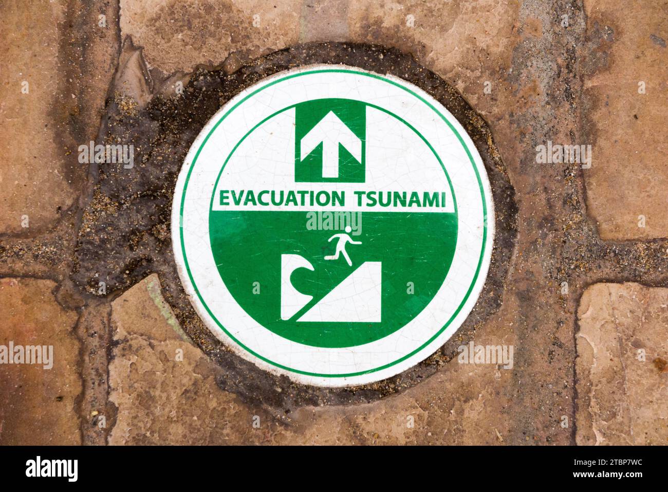 Public information sign in Le Suquet Old Town, indicating safe area