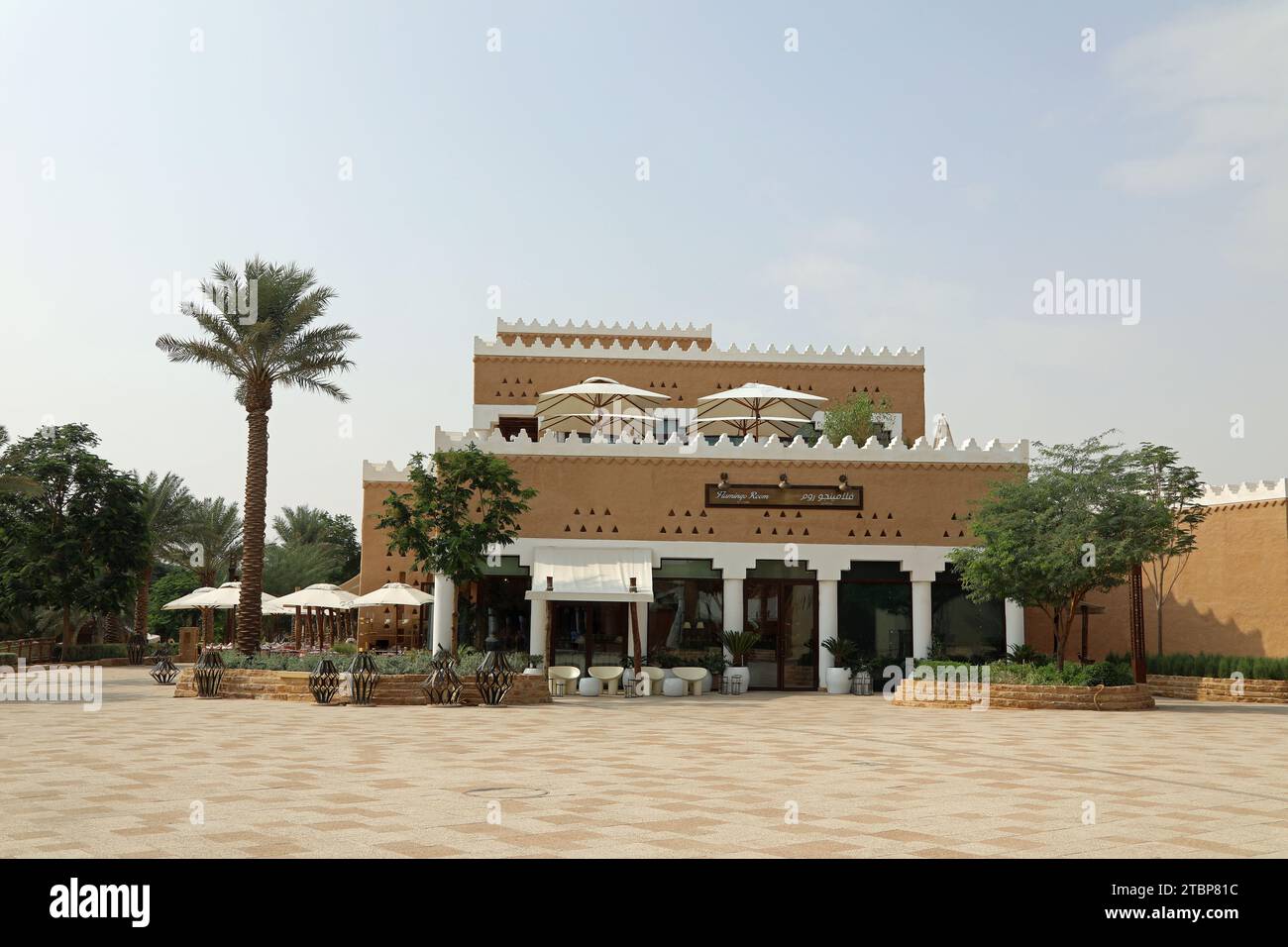 Flamingo Room by tashas at Bujairi Terrace in Riyadh Stock Photo