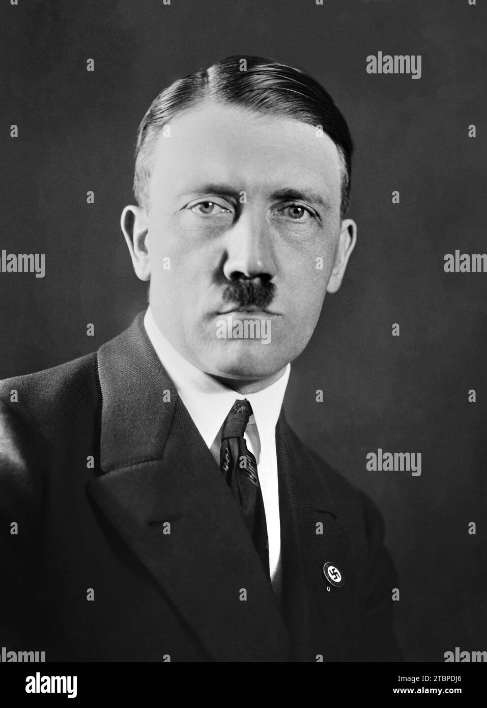 A portrait of Adolf Hitler (18891945), the Nazi leader and German Dictator. 1930s Stock Photo