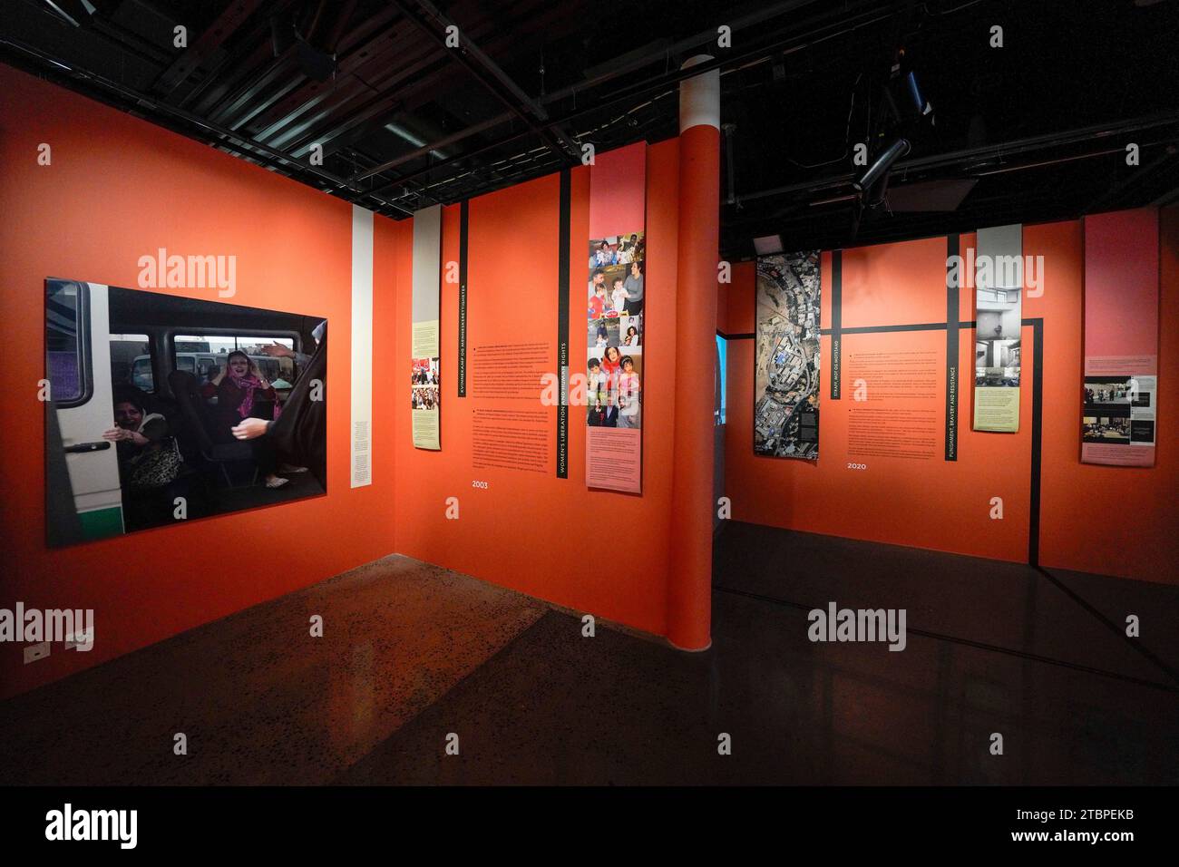 Oslo 20231208.The Nobel Prize exhibition 'Woman – Life – Freedom' shows a number of photographs of the Iranian prize winner Narges Mohammadi, who is currently imprisoned. Photo: Gorm Kallestad / NTB Stock Photo