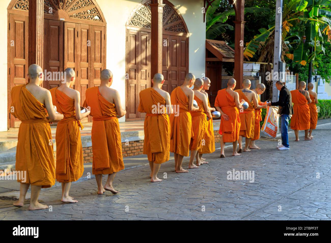 Lampang Thailand December 2 2023 Thai Theravada Buddhist Monks Lampang Thailand December 2 2023 Thai Theravada Buddhist Monks