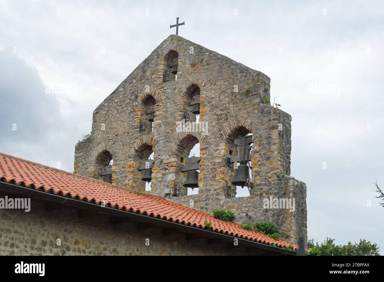 Church of San Martin de Laredo in Cantabria Stock Photo