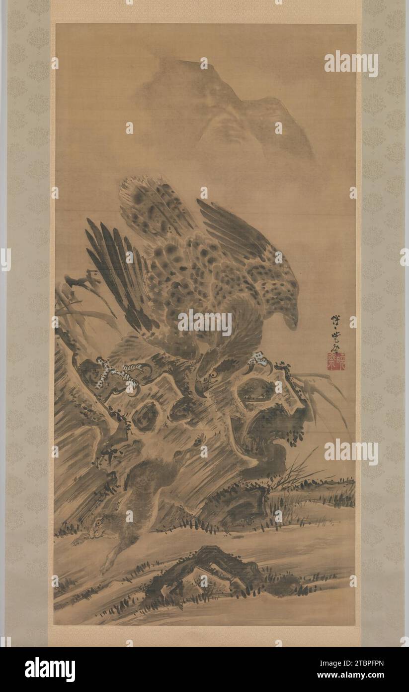 Eagle Pursuing Rabbit 1914 by Kawanabe Kyosai Stock Photo - Alamy