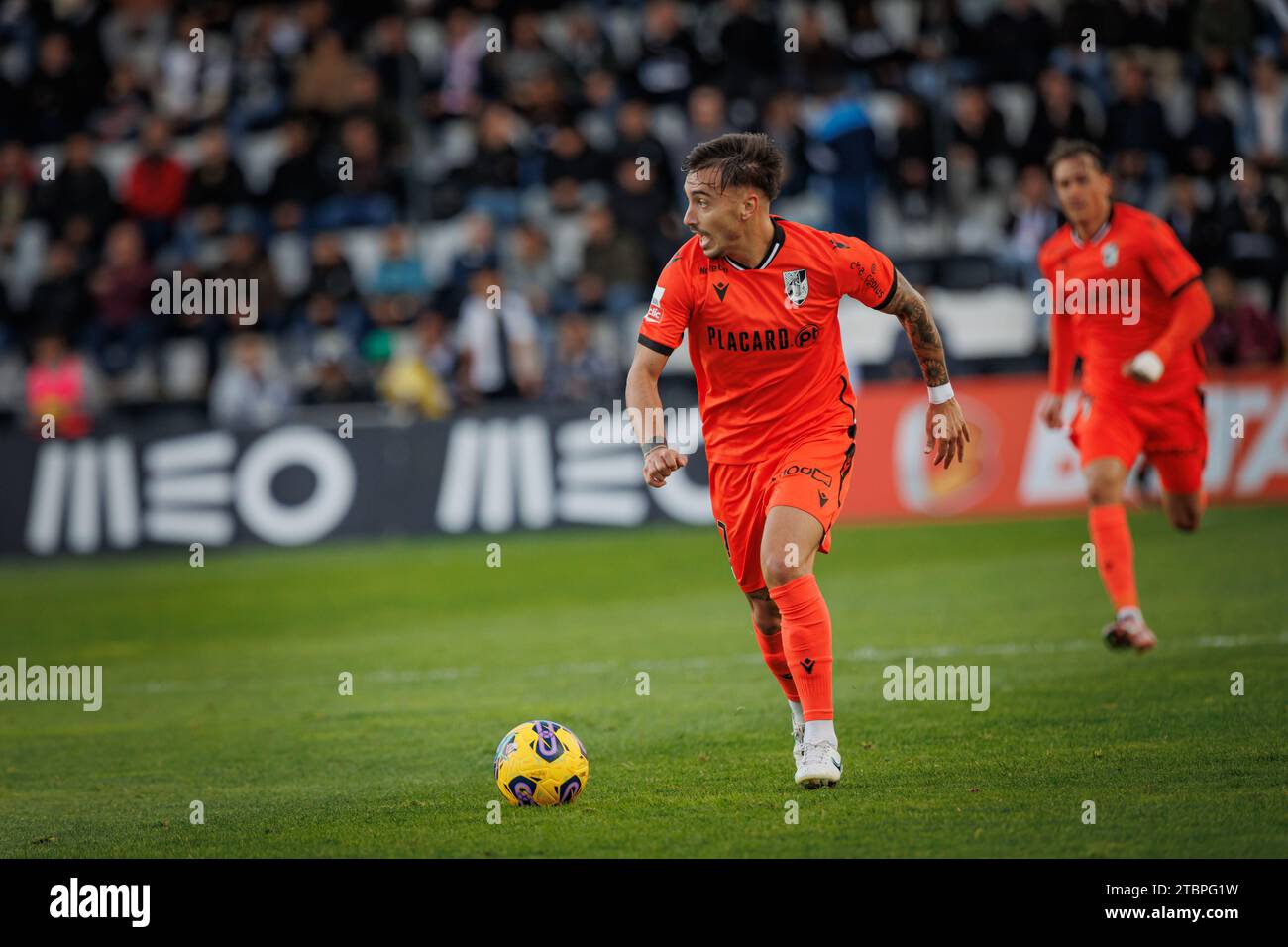 Joao Mendes during Liga Portugal 23/24 game between SC Farense and Vitoria SC, Estadio de Sao Luis, Faro, Portugal. (Maciej Rogowski) Stock Photo