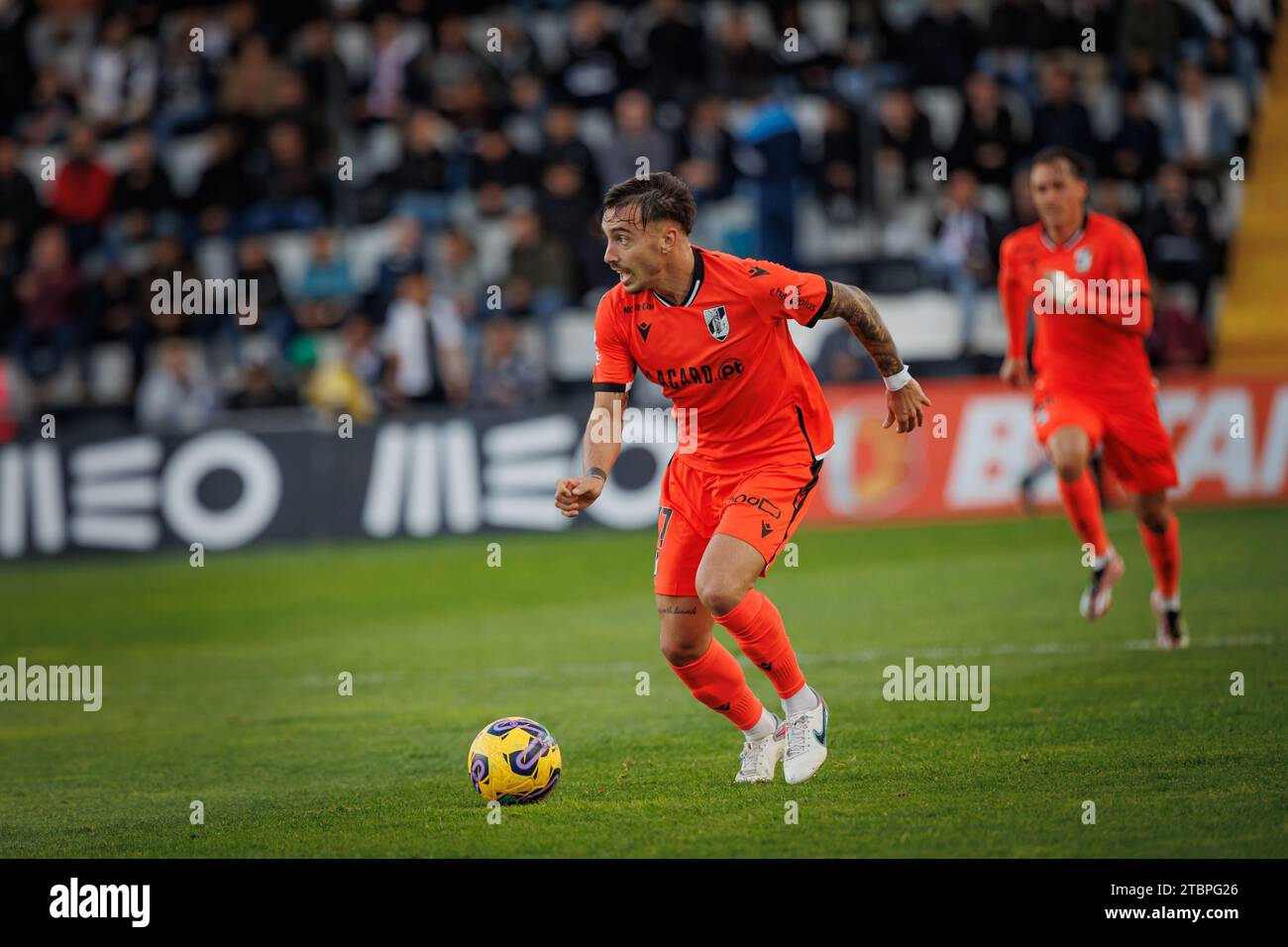 Joao Mendes during Liga Portugal 23/24 game between SC Farense and Vitoria SC, Estadio de Sao Luis, Faro, Portugal. (Maciej Rogowski) Stock Photo