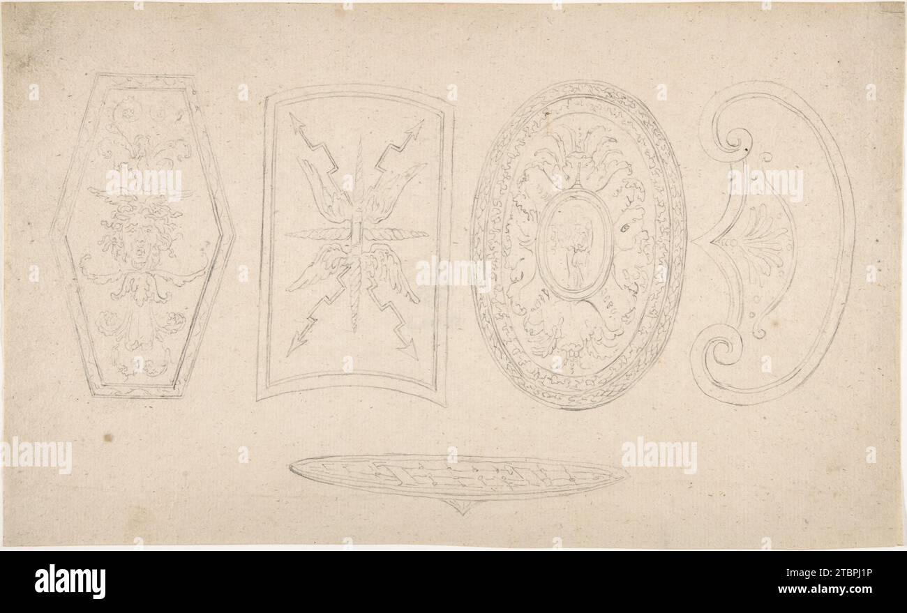 Five Shields 1955 by Anonymous, German, 19th century Stock Photo - Alamy