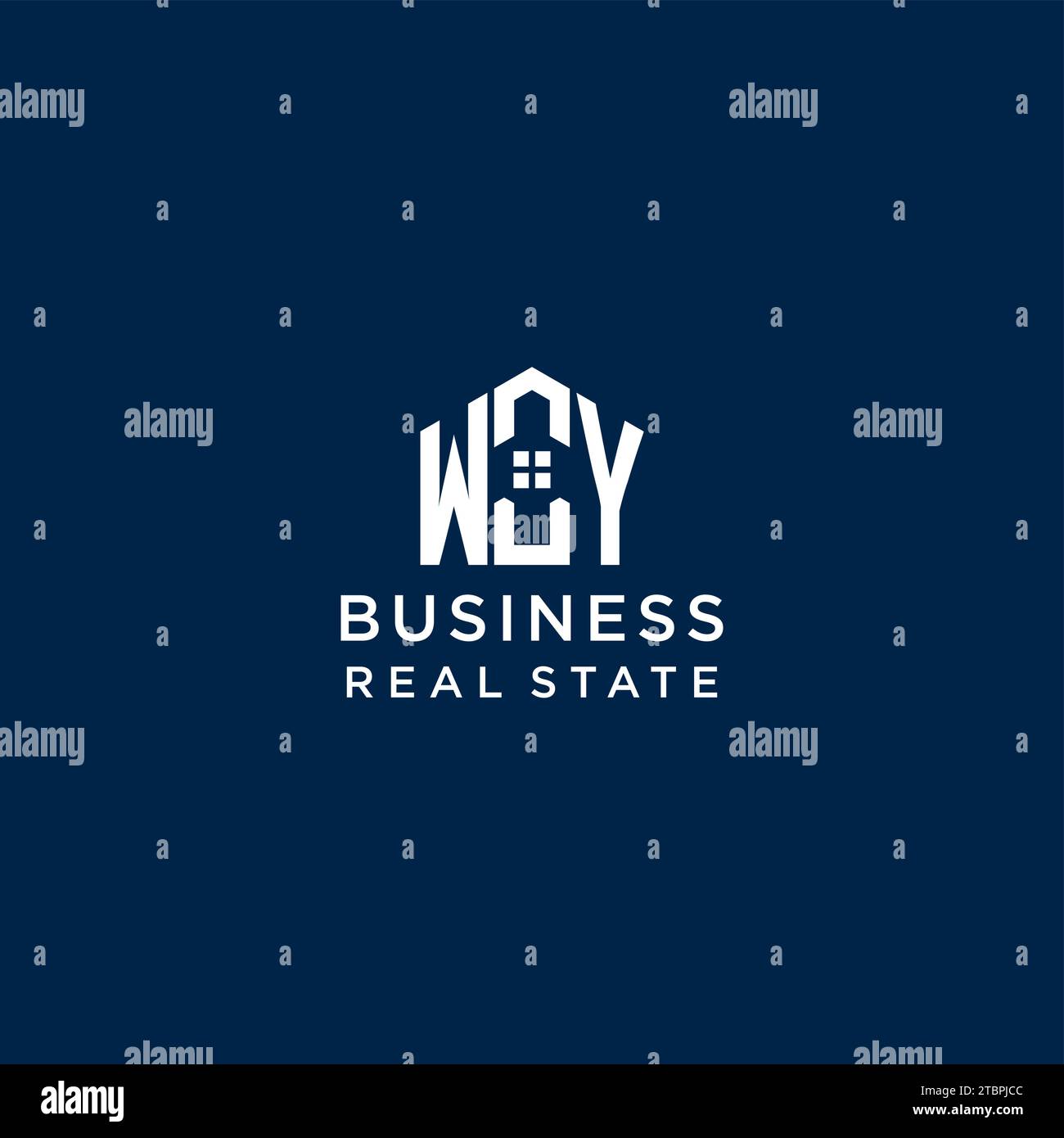 Initial letter WY monogram logo with abstract house shape, simple and ...