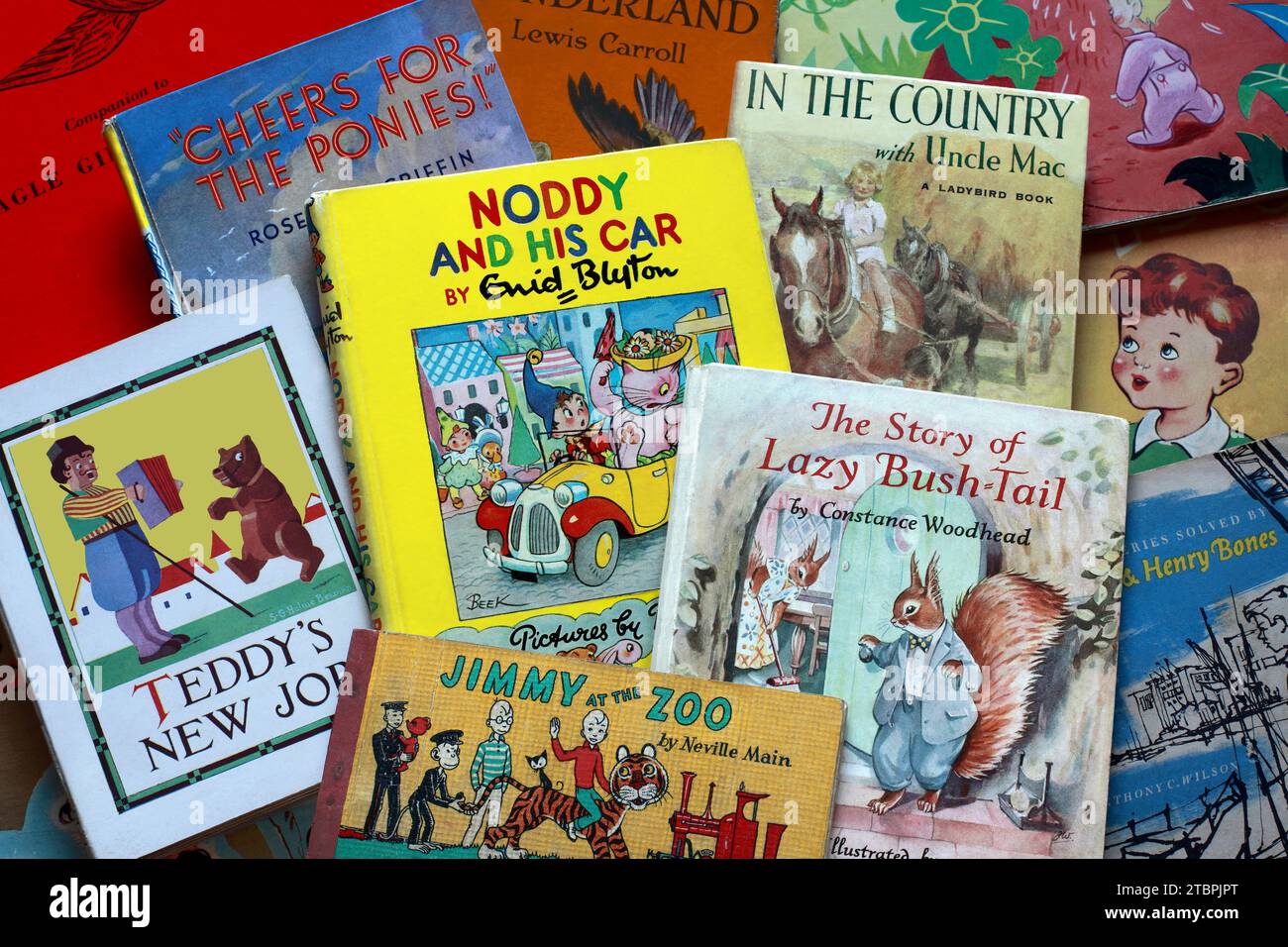 Old children's books, from the 1950s. Stock Photo