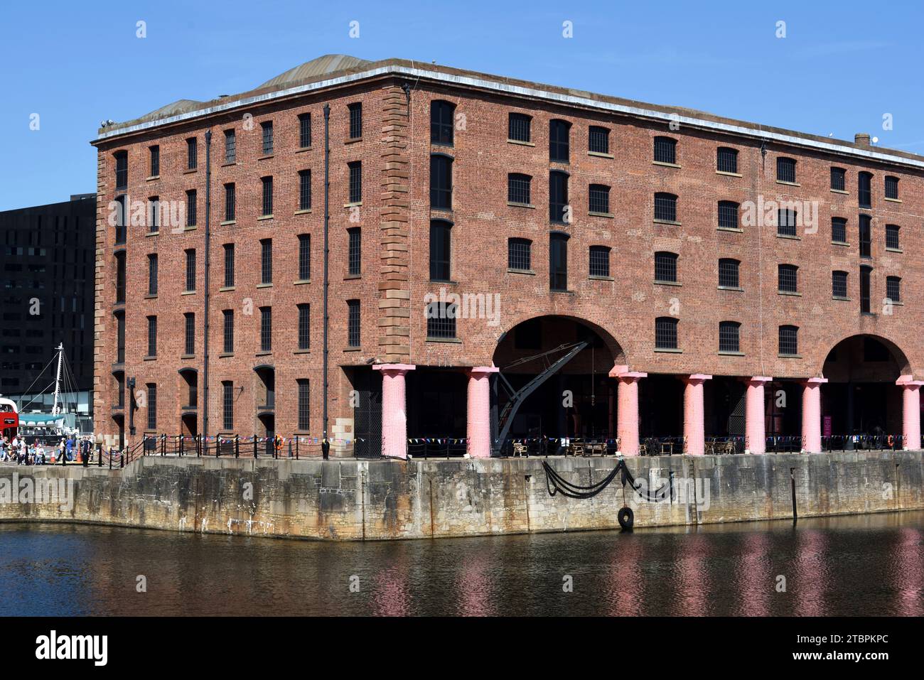 Royal Albert Dock (1846) Historic Dock Buildings & Warehouses designed by Jesse Hartley & Philip Hardwick on Pier Head Liverpool  England UK Stock Photo